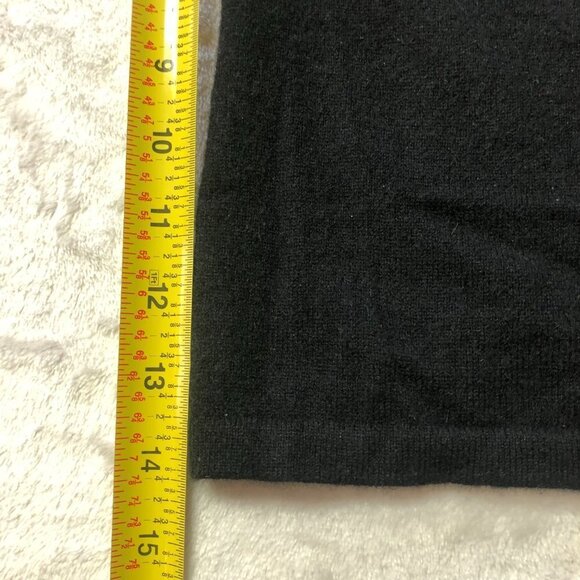 LG Cashmere Black Cardigan With Black & Silver Rhinestones Size M/L - Picture 9 of 10